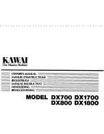 Предварительный просмотр 1 страницы Kawai DX800 Owner'S Manual