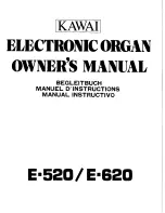 Kawai E-520 Owner'S Manual предпросмотр