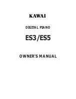 Kawai ES3 Owner'S Manual preview