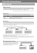 Preview for 1 page of Kawai ES520 Midi Settings Manual