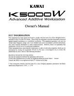 Preview for 1 page of Kawai K5000W Owner'S Manual