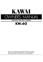 Kawai KM60 Owner'S Manual preview