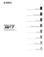 Предварительный просмотр 1 страницы Kawai MP7 Owner'S Manual