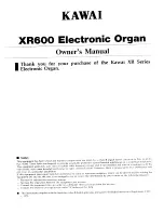 Предварительный просмотр 1 страницы Kawai XR600 Owner'S Manual