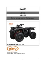 KAYO MOTOR BULL 150 Maintenance Manual preview