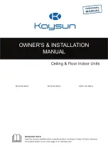 Kaysun KPCF-56 DN5.0 Owners & Installation Manual предпросмотр