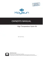 Kaysun KWF-140 HT ACS Owner'S Manual preview