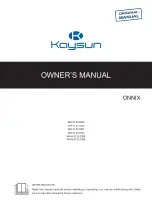 Kaysun ONNIX AKAY-D 26 DR9 Owner'S Manual предпросмотр