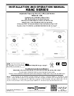 KB Electronics KBAC-24D Installation And Operation Manual preview