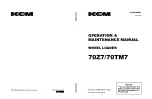 KCM 70Z7 Operation & Maintenance Manual preview