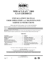 Keating Of Chicago Miraclean 2000 Installation Manual preview