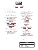 Preview for 56 page of KEB COMBIVERT F5 Servo Installation Manual