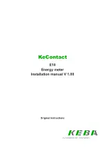 Предварительный просмотр 1 страницы Keba KeContact E10 Instructions Manual