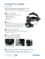 Keeler Vantage Plus Instructions For Use preview