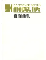 Preview for 1 page of KEF 104 Manual