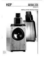 KEF 105 Series II Installation Instructions Manual предпросмотр