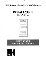 Preview for 1 page of KEF 40B Installation Manual