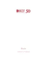 KEF Blade Owner'S Manual preview