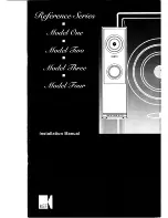 KEF Model One Installation Manual preview