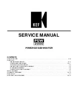 Preview for 1 page of KEF PSW 2000 Service Manual