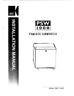 Preview for 1 page of KEF PSW1000 Installation Manual