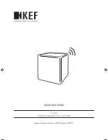 Preview for 1 page of KEF V-20W Quick Start Manual