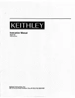 Preview for 1 page of Keithley 148 Instruction Manual