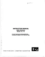 Preview for 2 page of Keithley 172 Instruction Manual
