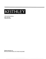 Keithley 1792 Instruction Manual preview