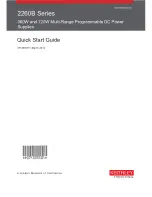 Предварительный просмотр 1 страницы Keithley 2260B Series Quick Start Manual