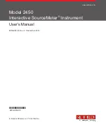 Keithley Interactive SourceMeter 2450 User Manual preview