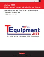 Preview for 1 page of Keithley Series 2200 Specification And Performance Verification Technical Reference