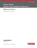 Предварительный просмотр 1 страницы Keithley SourceMeter 2600B Series Reference Manual
