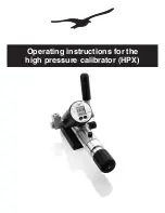 Keller HPX Operating Instructions Manual preview