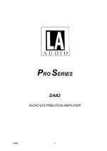 Предварительный просмотр 1 страницы LA Audio PRO Series Manual