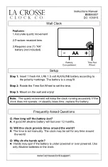 LA CROSSE CLOCK BBB86507 Instruction Manual preview