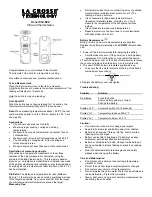 La Crosse Technology 914-604 Quick Manual предпросмотр