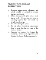 Preview for 16 page of La Crosse Technology WT-2191A Instruction Manual