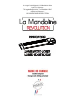 Предварительный просмотр 2 страницы La Mandoline REVOLUTION Owner'S Manual