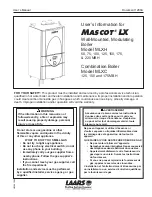 Laars MASCOT LX User Manual preview