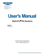 Preview for 1 page of Labconco WaterPro RO 90750 Series User Manual