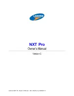 LABORIE NXT Pro Owner'S Manual предпросмотр