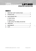 Preview for 2 page of Labtex LBT-M6D Operation Instruction Manual