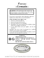 Lacanche Cormatin Installer Manual preview