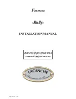 Lacanche RULLY Installation Manual preview