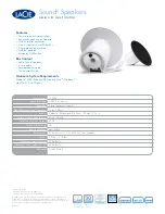 Preview for 2 page of LaCie 130906 - Sound2 Speakers PC Multimedia Specifications