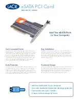 LaCie eSATA PCI Card Datasheet preview