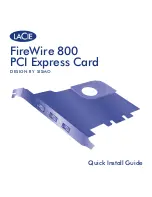 Предварительный просмотр 1 страницы LaCie FireWire 800 Quick Install Manual