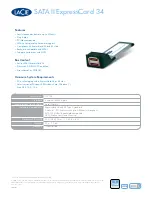 Предварительный просмотр 2 страницы LaCie SATA II ExpressCard 34 Datasheet