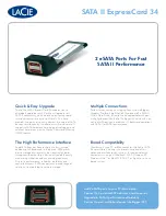 Preview for 1 page of LaCie SATA II ExpressCard 34 Features & Specifications